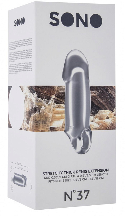 Прозрачная насадка Stretchy Thick Penis Extension No.37