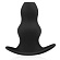 Черная анальная пробка с тоннелем Foxhole - 14 см.