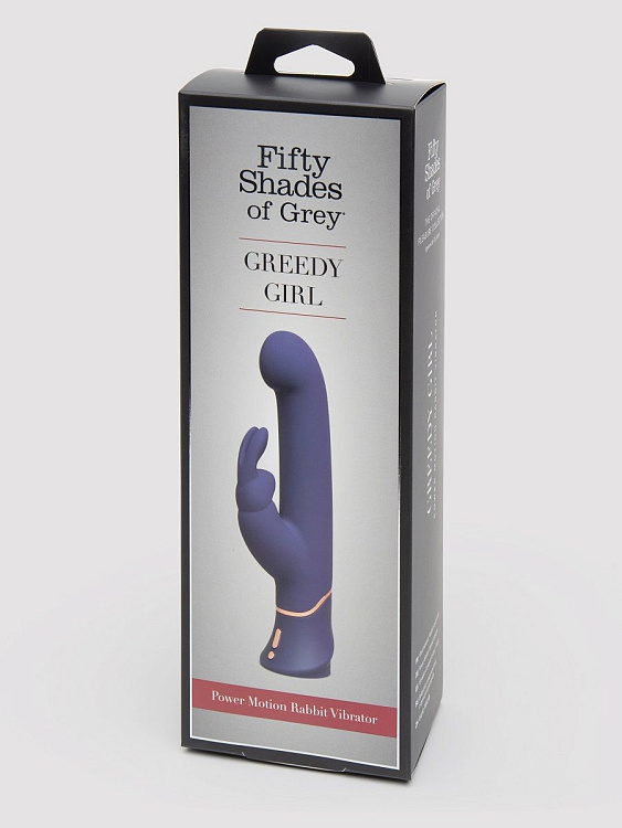 Фиолетовый вибратор Greedy Girl Power Motion Thrusting Rabbit Vibrator - 21,6 см.