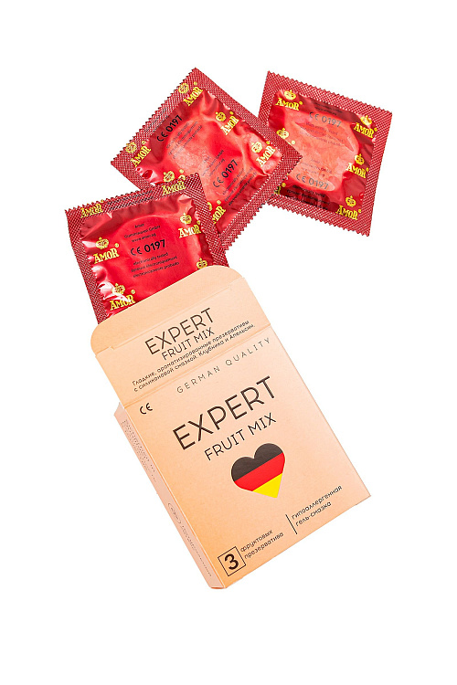 Ароматизированные презервативы EXPERT Fruit Mix - 3 шт.