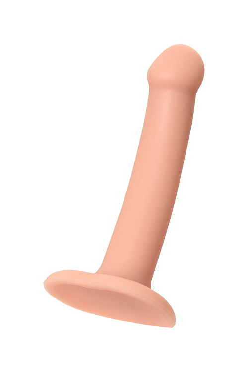 Телесный фаллос на присоске Silicone Bendable Dildo S - 17 см.