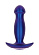 Синяя анальная вибропробка Buttocks The Wild Magn Pulse Vibrating Plug - 15 см.