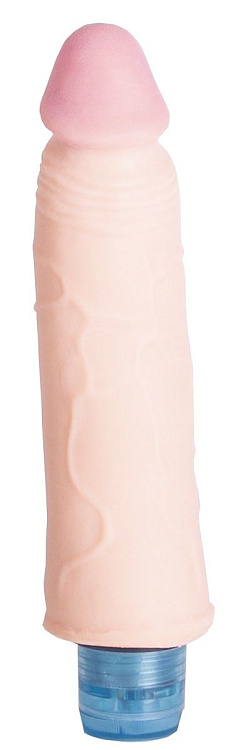 Телесный вибромассажёр Vibro Realistic Cock Dildo - 19 см.