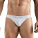 Белые перфорированные трусы-тонги Clever Ambar Thong
