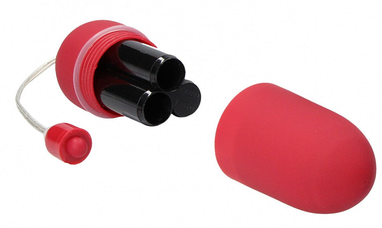 Красное гладкое виброяйцо Vibrating Egg - 8 см.