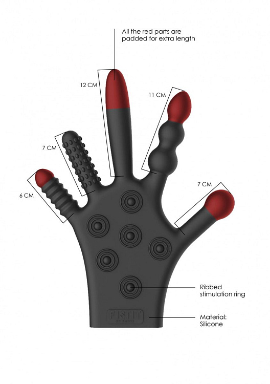 Черная стимулирующая перчатка Stimulation Glove