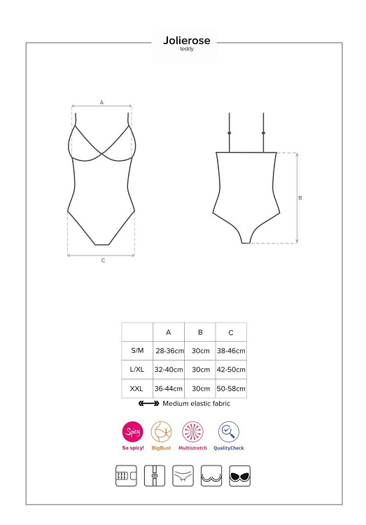Изящное кружевное боди Jolierose