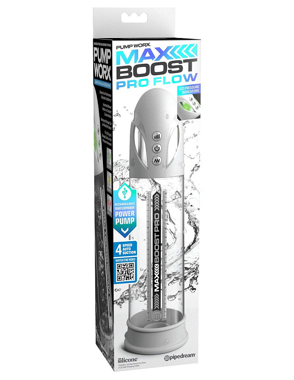 Белая вакуумная автоматическая помпа Max Boost Pro Flow