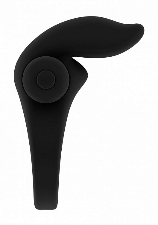 Черное эрекционное виброкольцо Bunny Silicone Cockring With Stimulating Ears