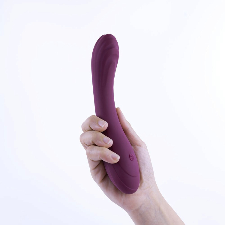 Фиолетовый вибратор Selove CurveRush для симуляции точки G - 20,3 см.
