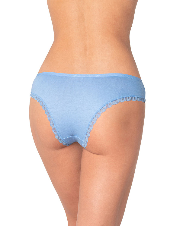 Трусики-бразилиана с узким кружевом по вырезам