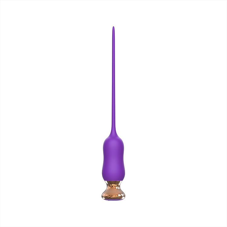 Фиолетовый тонкий стимулятор Nipple Vibrator - 23 см.