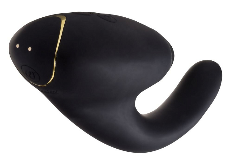 Чёрный стимулятор 2-в-1 для женщин Womanizer InsideOut