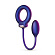 Фиолетовое эрекционное виброкольцо с анальным шариком Eclipse