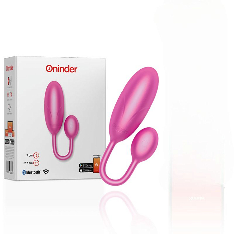 Розовое тихое виброяйцо с управлением через приложение