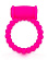 Розовое малоэластичное эрекционное кольцо с вибрацией