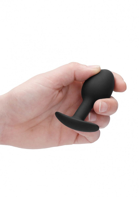 Черная анальная пробка N 89 Self Penetrating Butt Plug - 8,3 см.