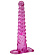 Розовый анальный конус со спиралевидным рельефом - 16 см.