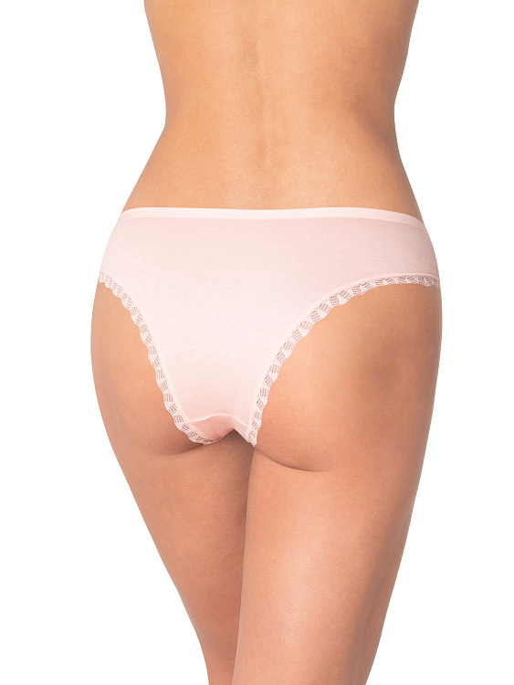 Трусики-бразилиана с узким кружевом по вырезам