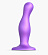 Фиолетовая насадка Strap-On-Me Dildo Plug Curvy size M