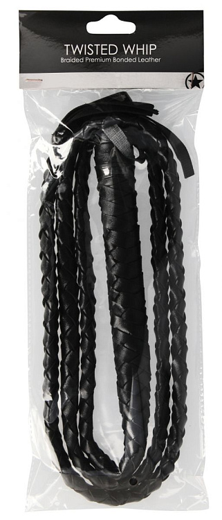 Черный витой кнут Twisted Whip