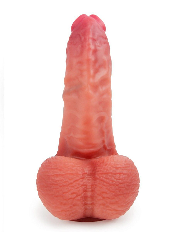 Телесный вибратор-реалистик с пультом ДУ - 24 см.