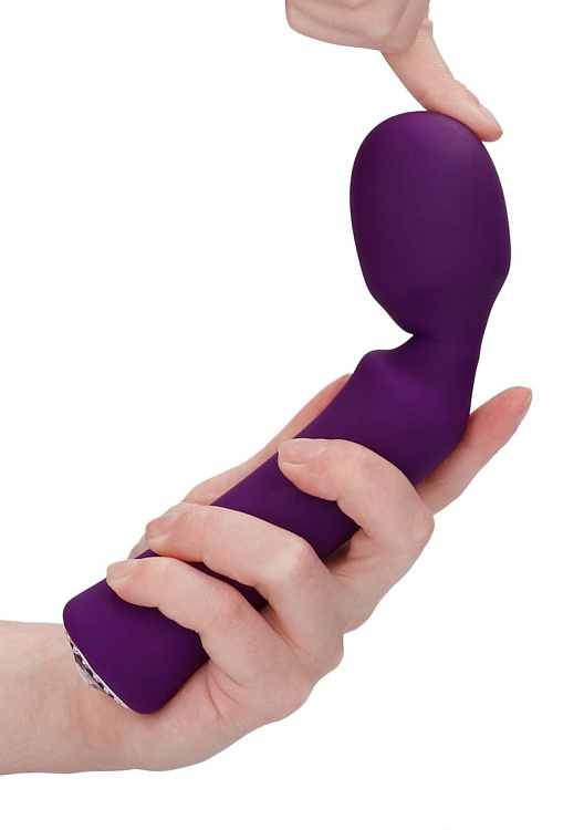 Фиолетовый универсальный массажер Wand Pearl - 20 см.