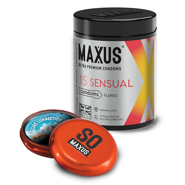 Анатомические презервативы MAXUS Sensual - 15 шт.