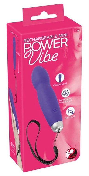 Фиолетовый вибратор Power Vibe - 15,4 см.