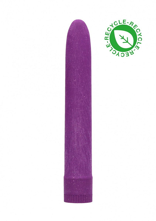 Фиолетовый эко-вибромассажер Natural Pleasure - 17,7 см.