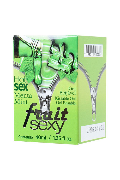 Массажное масло FRUIT SEXY Mint с ароматом мяты и разогревающим эффектом - 40 мл.