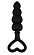 Черный анальный массажер Beaded Luv Probe - 15,6 см.