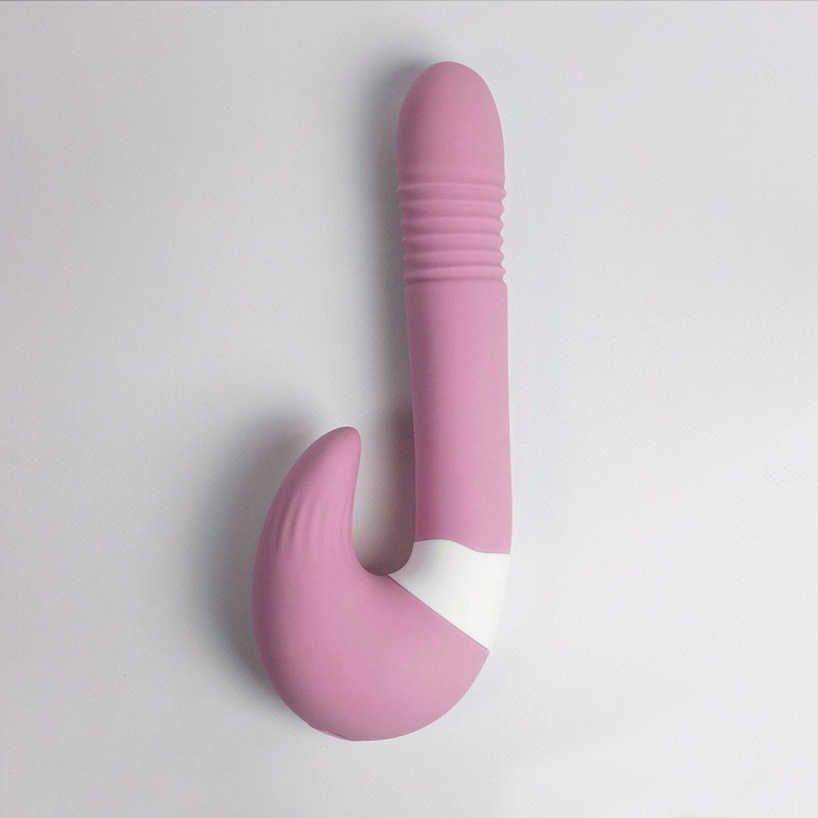 Розовый вибростимулятор зоны G 2-в-1