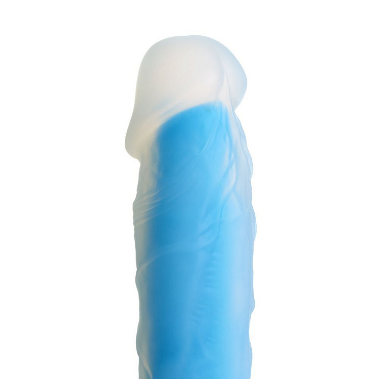 Голубой фаллоимитатор-реалистик So Divine Blue Mamba Dildo - 19 см.