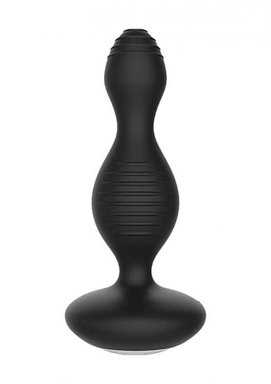 Чёрная анальная пробка с электростимуляцией E-Stimulation Vibrating Buttplug - 14 см.