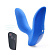 Синий вибромассажер простаты 3,5’’ Remote Control Curve P-spot Massager - 12 см.
