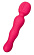 Розовый двусторонний вибратор с подогревом All-In - 21 см.