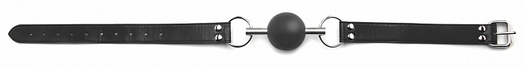 Кляп-шар на чёрных ремешках Solid Ball Gag