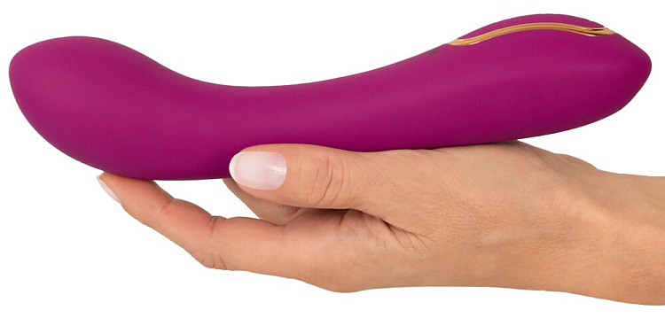 Лиловый вибратор с функцией расширения Inflatable Vibrator - 21,1 см.