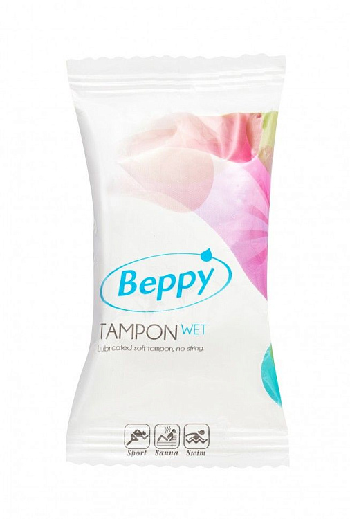 Нежно-розовые тампоны-губки Beppy Tampon Wet - 8 шт.