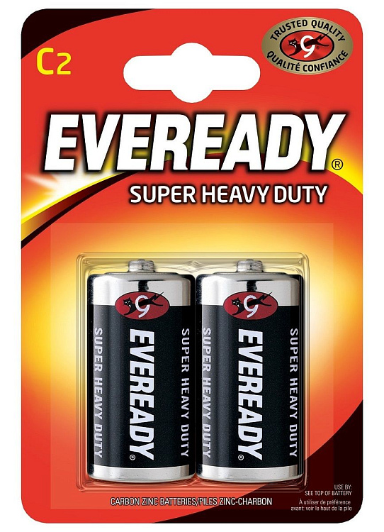 Батарейки EVEREADY SUPER R14 С 1,5V - 2 шт.