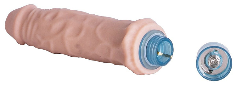 Телесный вибратор Vibro Realistic Cock Dildo - 17,5 см.