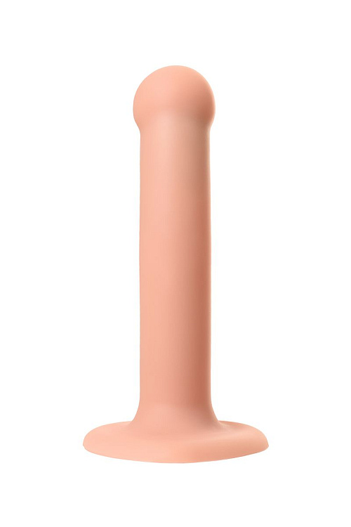 Телесный фаллос на присоске Silicone Bendable Dildo S - 17 см.