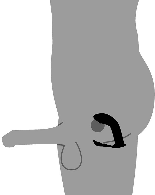 Черный стимулятор простаты Prostate Plug - 14 см.