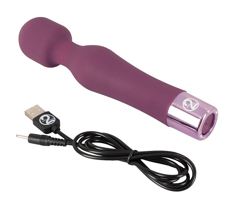 Фиолетовый жезловый вибратор Wand Vibe - 18,4 см.
