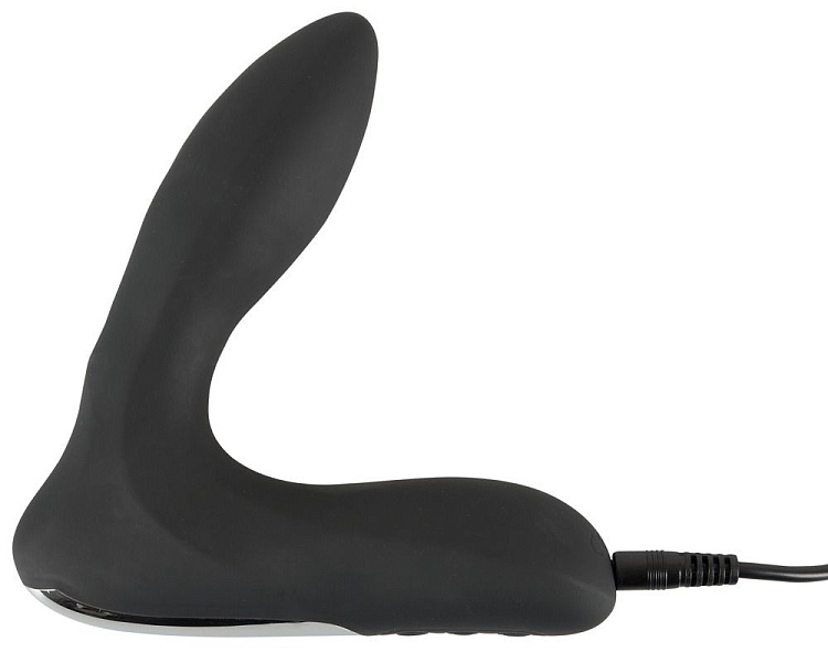 Черная анальная втулка с вибрацией и функцией расширения Inflatable Vibrating Prostate Plug