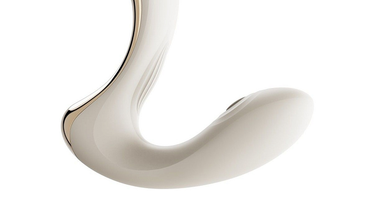 Белый вибромассажёр G-зоны Talis с пульсацией, вакуумной стимуляцией и функцией нагрева