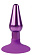 Фиолетовая конусовидная анальная пробка - 9 см.