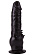 Чёрный фаллоимитатор с клиторальными шипами - 17,8 см.