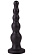 Чёрная анальная ёлочка с ограничительным основанием - 17,5 см.